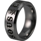 Silver Tungsten Sous Chef Ring