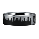 Silver Tungsten Whiskey and Cigar RIng