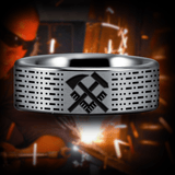 Silver Tungsten Hull Technician's Ring