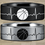 Tungsten Basketball Lifeline Ring