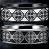 Tungsten Celtic Cross Ring