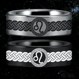 Tungsten Leo Zodiac Ring