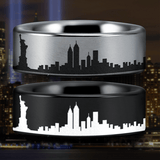 Tungsten New York Skyline Ring