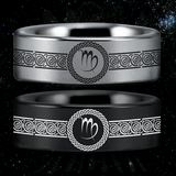Tungsten Virgo Zodiac Ring