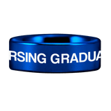 Nursing Lamp Graduation Tungsten Carbide Ring (Blue)