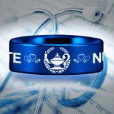 Nursing Lamp Graduation Tungsten Carbide Ring (Blue)