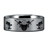 Silver Tungsten Paintball Ring