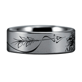 Silver Tungsten Toxophilite Ring