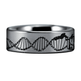 Silver Tungsten Biker for Life Ring