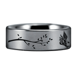 Silver Tungsten American Eagle Ring