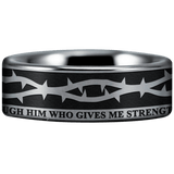 Tungsten Crown of Thorns Ring