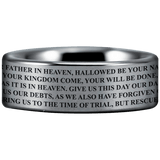 Tungsten The Lord's Prayer Ring