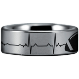 Tungsten American Football Lifeline Ring