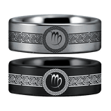 Tungsten Virgo Zodiac Ring