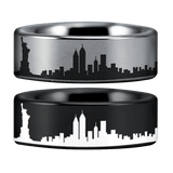 Tungsten New York Skyline Ring