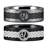 Tungsten Leo Zodiac Ring