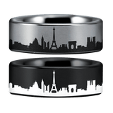 Tungsten Paris Skyline Ring