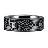 Silver Tungsten Technology Ring