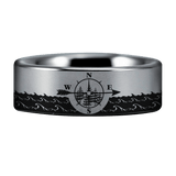 Silver Tungsten Traveller's Ring
