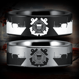 Tungsten US Coast Guard Ring