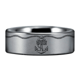 Silver Tungsten USN Ring