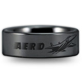 Silver Tungsten Aerospace Ring