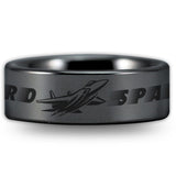 Silver Tungsten Aerospace Ring