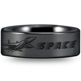 Silver Tungsten Aerospace Ring