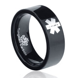 Black Tungsten Medical Ring - Friends of Irony LLC
