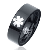 Black Tungsten Medical Ring - Friends of Irony LLC