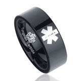 Black Tungsten Medical Ring - Friends of Irony LLC