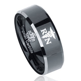 Black Tungsten Registered Nurse Logo Ring - Friends of Irony LLC