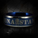 Una Stamus Police Tungsten Carbide Ring (Blue)