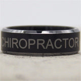 Black Tungsten Chiropractor Ring - Friends of Irony LLC