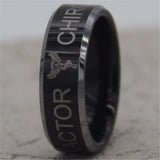 Black Tungsten Chiropractor Ring - Friends of Irony LLC