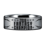 Tungsten Fantasy Football Championship Ring (8mm)