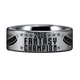 Tungsten Fantasy Football Championship Ring (8mm)