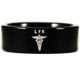 Black Tungsten Licensed Practical Nurse Ring - Friends of Irony LLC