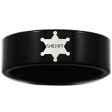 Black Tungsten Sheriff Ring - Friends of Irony LLC