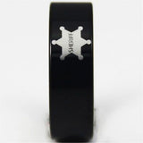 Black Tungsten Sheriff Ring - Friends of Irony LLC