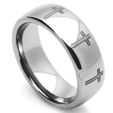 Jewelry - Silver Tungsten Cross Ring
