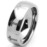 Jewelry - Silver Tungsten Cross Ring