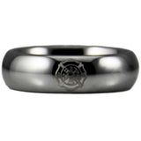 Silver Tungsten Slim Firefighter's Ring