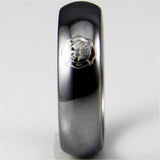 Silver Tungsten Slim Firefighter's Ring