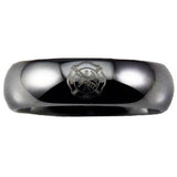 Silver Tungsten Slim Firefighter's Ring