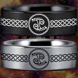 Tungsten Gemini Ring