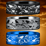 Tungsten Birds And Branches Ring