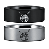Tungsten Taurus Zodiac Ring (8mm)