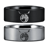 Tungsten Taurus Zodiac Ring (8mm)