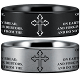 Tungsten The Lord's Prayer Ring
